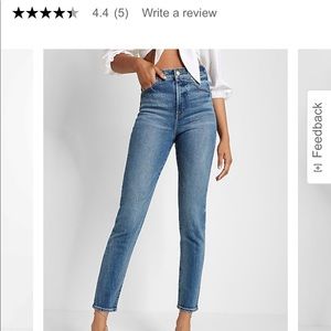 Express High Rise Curvy Slim Mom Jean